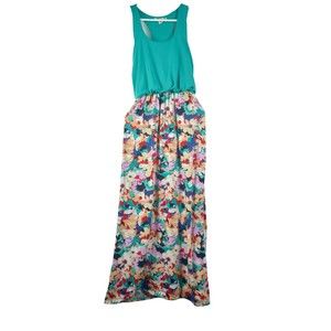 Derek Heart Woman's Sz S Sleeveless Floral A Line Stretch Dress